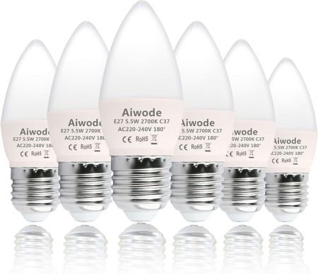 5W CANDLE BULB WITHOUT BOX (WARM.WHITE)